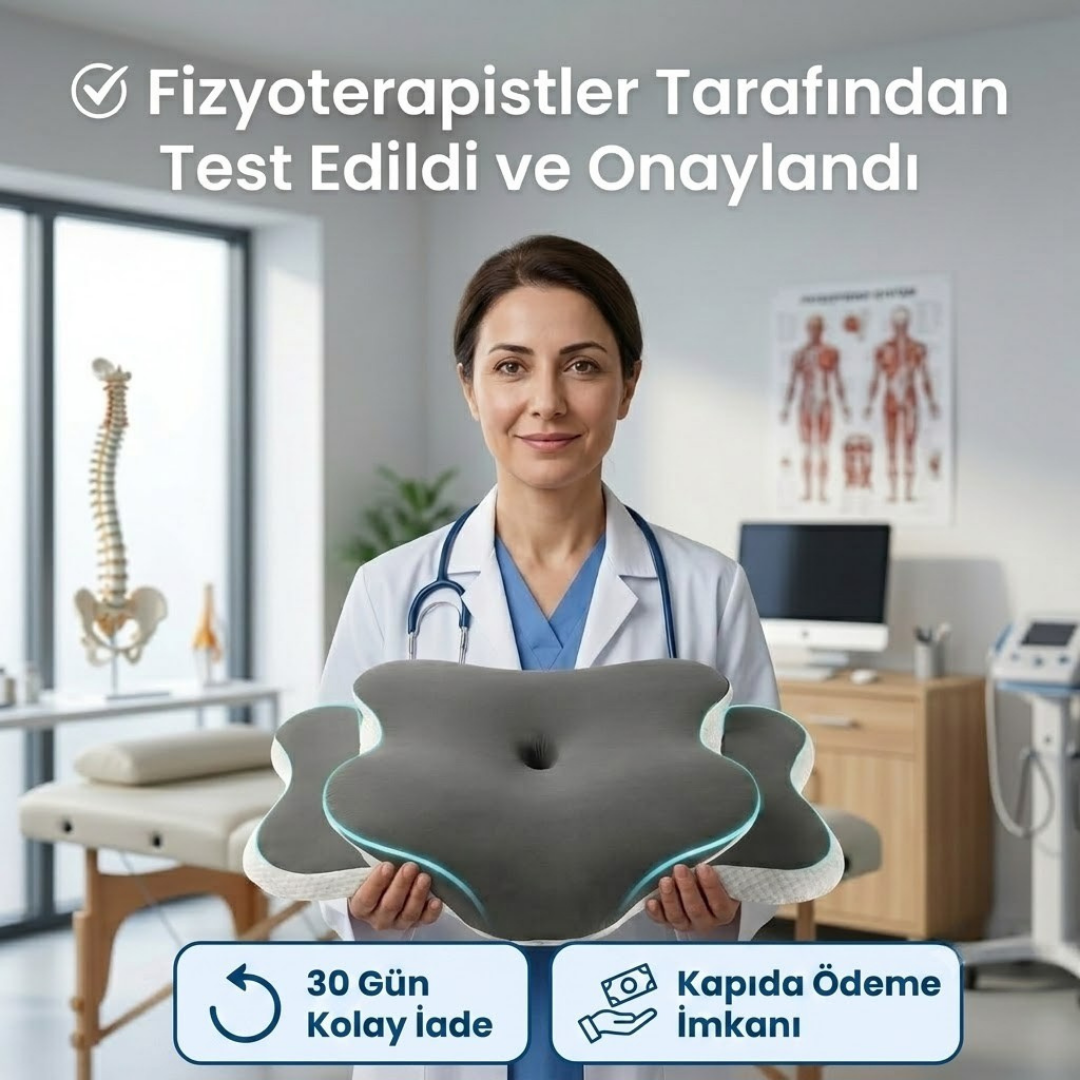 Ortomedix Ağrısız Sabahlar İçin Ortopedik Visko Kelebek Yastık  - Boyun ve Omurga Hizalama