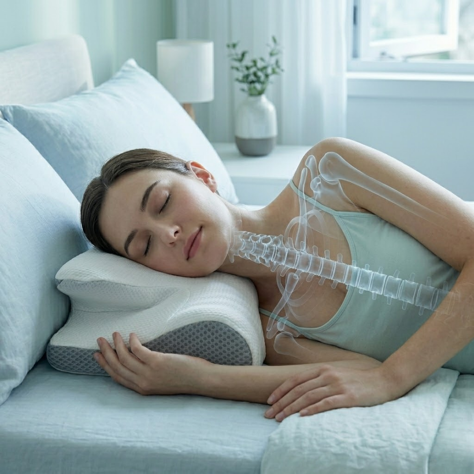 Ortomedix Ağrısız Sabahlar İçin Ergonomik Kelebek Yastık - Boyun ve Omurga Hizalama