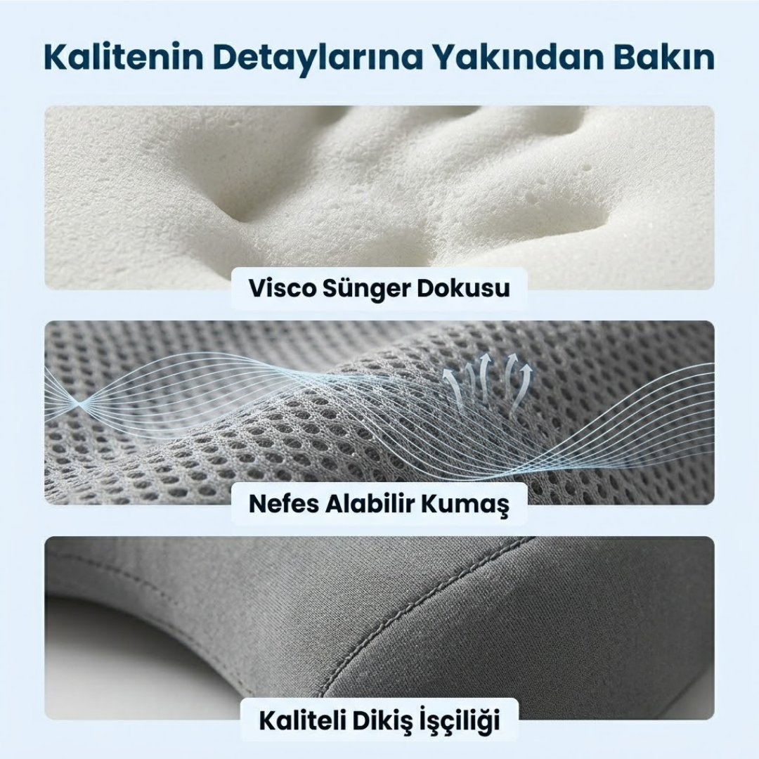 Ortomedix Ağrısız Sabahlar İçin Ortopedik Visko Kelebek Yastık  - Boyun ve Omurga Hizalama