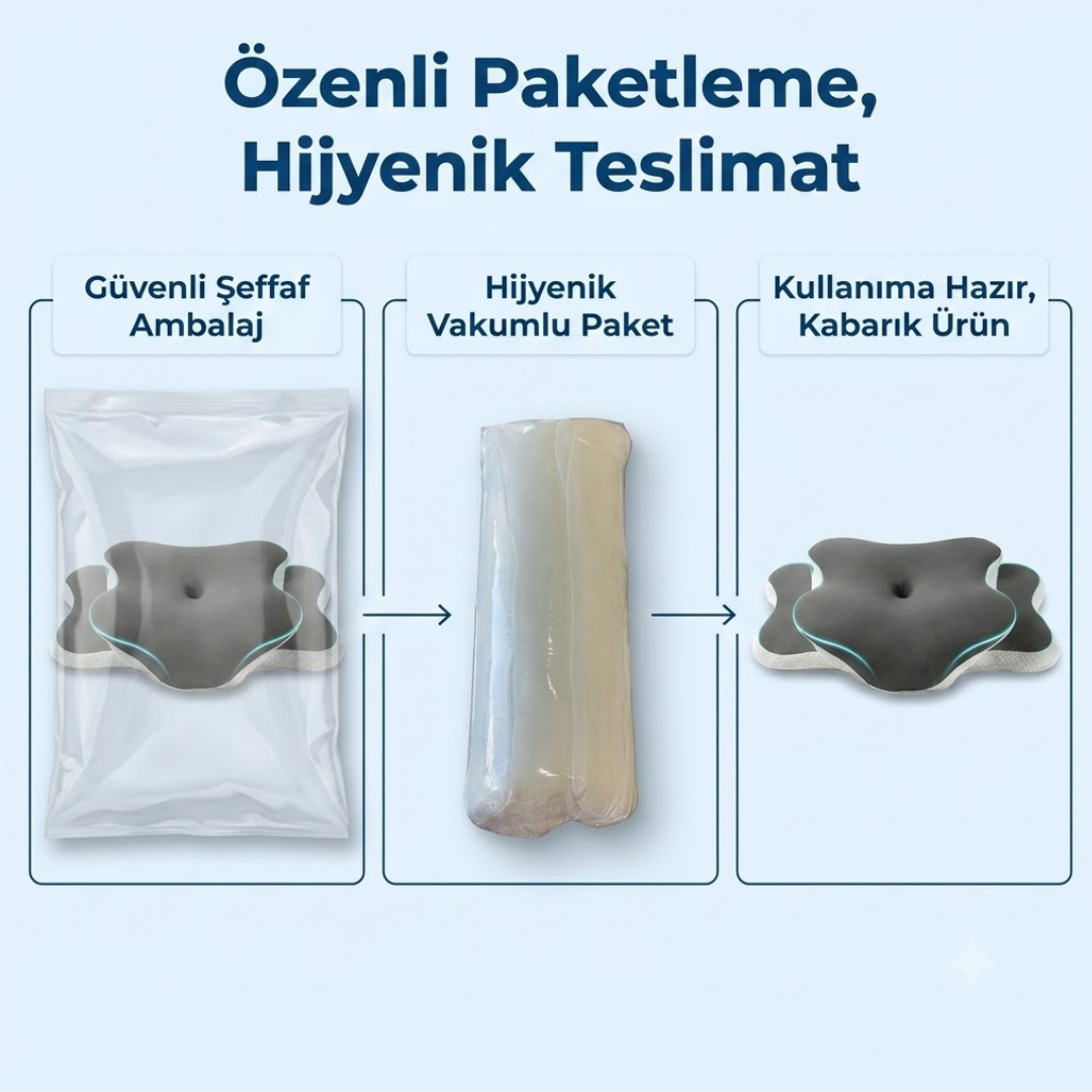 Ortomedix Ağrısız Sabahlar İçin Ortopedik Visko Kelebek Yastık  - Boyun ve Omurga Hizalama