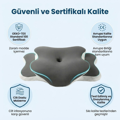 Ortomedix Ağrısız Sabahlar İçin Ortopedik Visko Kelebek Yastık  - Boyun ve Omurga Hizalama