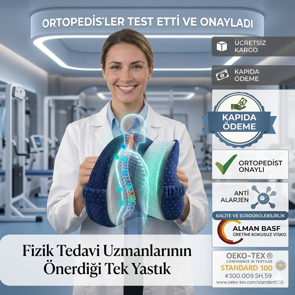 Ortomedix Memory Foam Diz Yastığı – Omurga Hizalama & Rahat Uyku Desteği