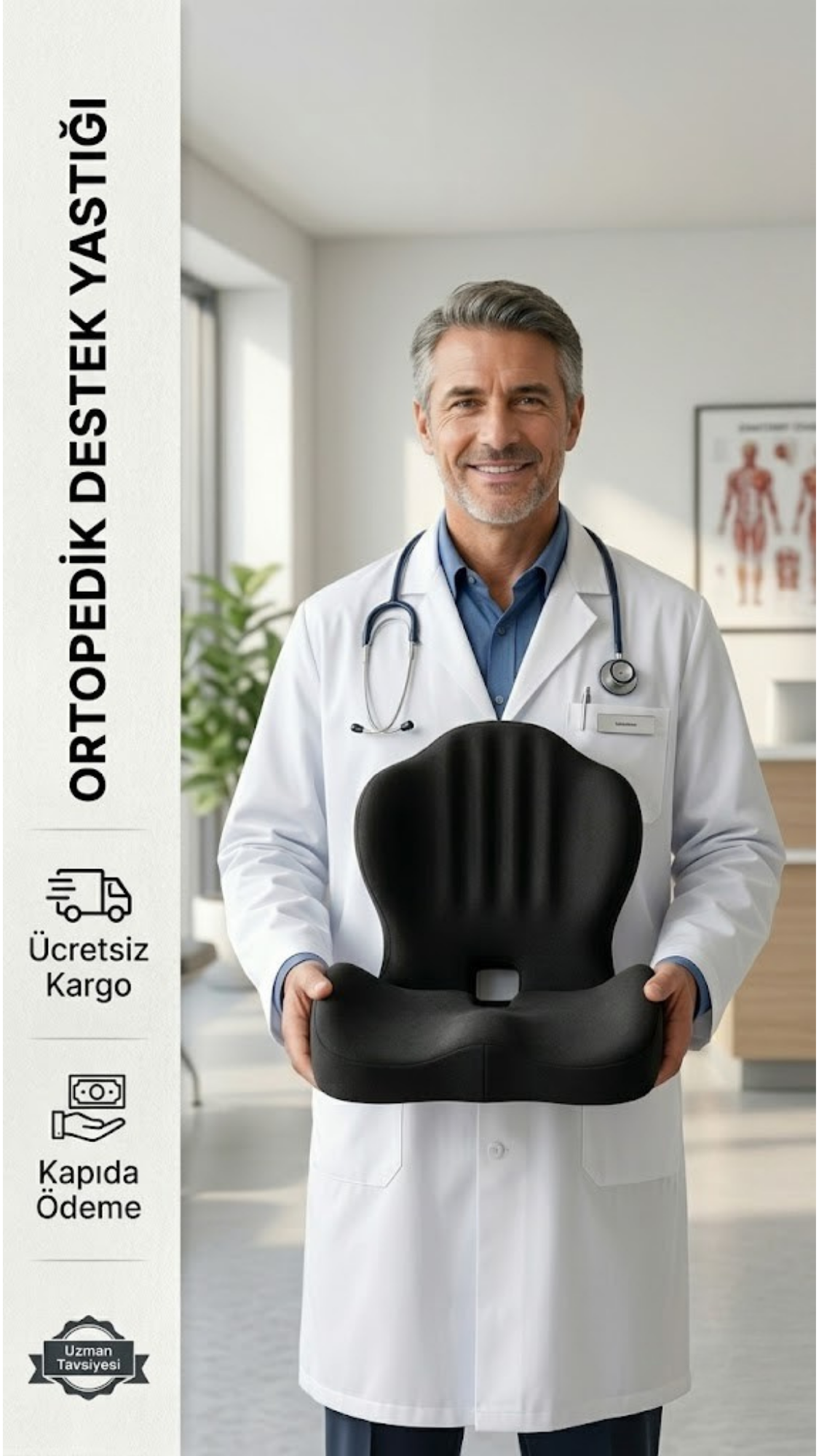 Ortopedik Oturma Destek Minderi – Gün Boyu Konfor